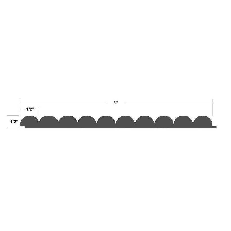 Fluted 1/2" Reeded